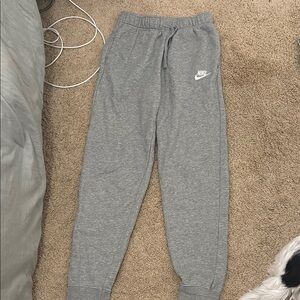 Nike Gray Jogger Sweatpants with Elastic Cuffs